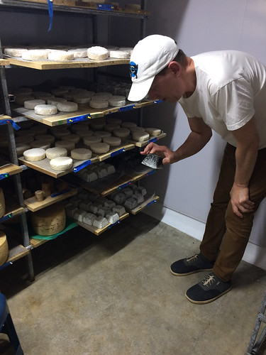 Taking a look inside the cheese cave at Quesos Monte Azul, Chimirol, Costa Rica