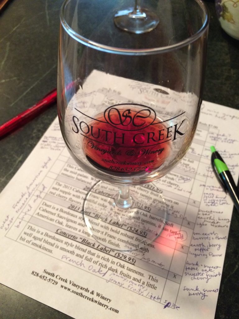 South Creek Vineyard and Winery Wine Tasting