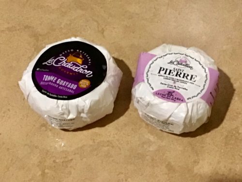 Le Chaudron cheeses- Tomme Guayabo and Saint Peirre, made in Costa Rica