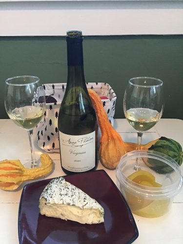 Anne Pichon Viognier with Fromager d’Affinois Cheese with Garlic and Herb