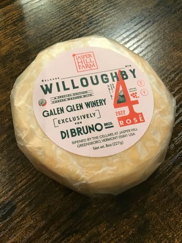 Willoughby Cheese by Jasper Hill Farm washed in Di Bruno Bros Rosé