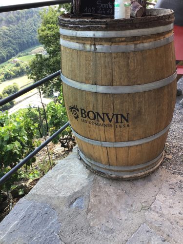 Bonvin wine barrel at Guérite Brûlefer