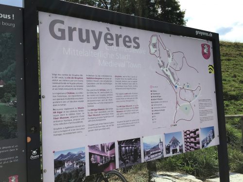 at the town of Gruyere