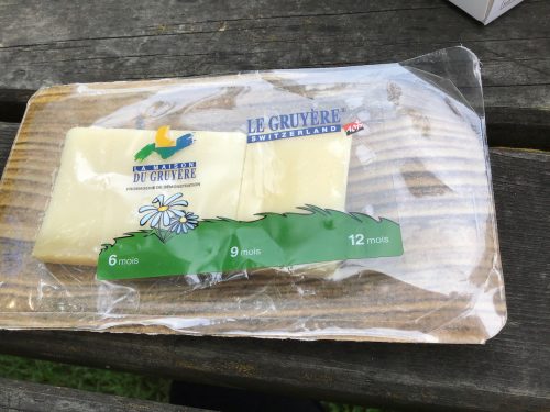 package of gruyere during the tour