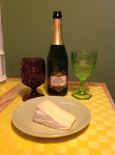 Blanc de Blanc's Sparkling Wine and St. Andre Cheese 1