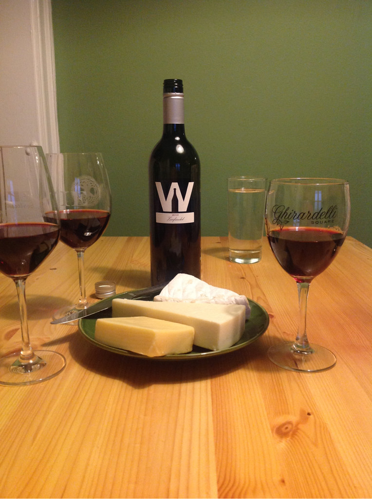 Zinfandel and 3 Cheeses; Brie, Asiago & Smoked Jack 1