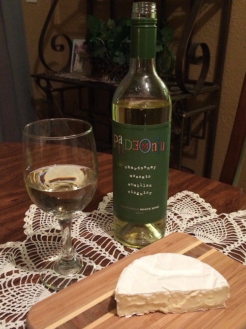 Pandemonium White Blend and Double Cream Brie 1