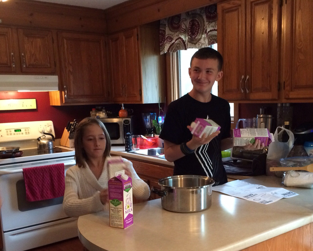 Making Goat Cheese with Lexi and Alex 1