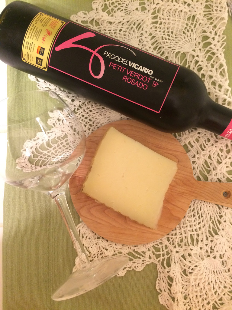 Pagodel Vicario Petit Verdot Rosado and Manchego