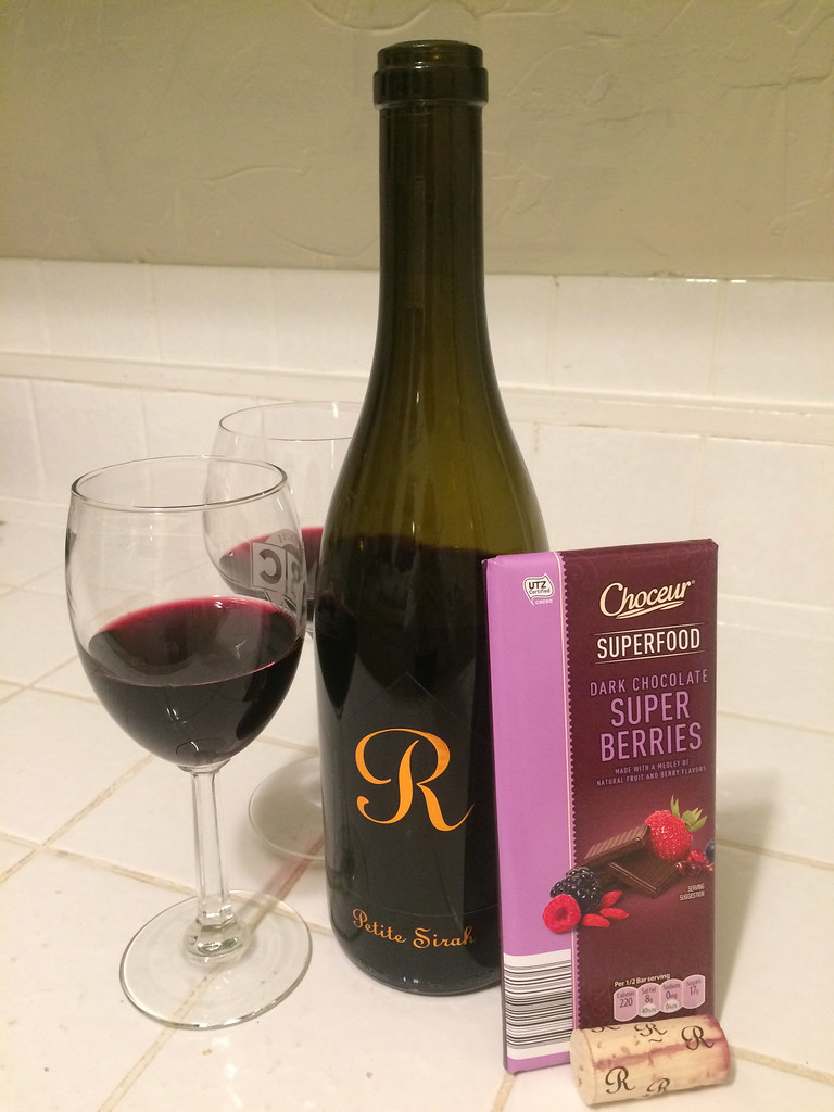 Runquist Petite Sirah and Choceur Super Berries Chocolate 1