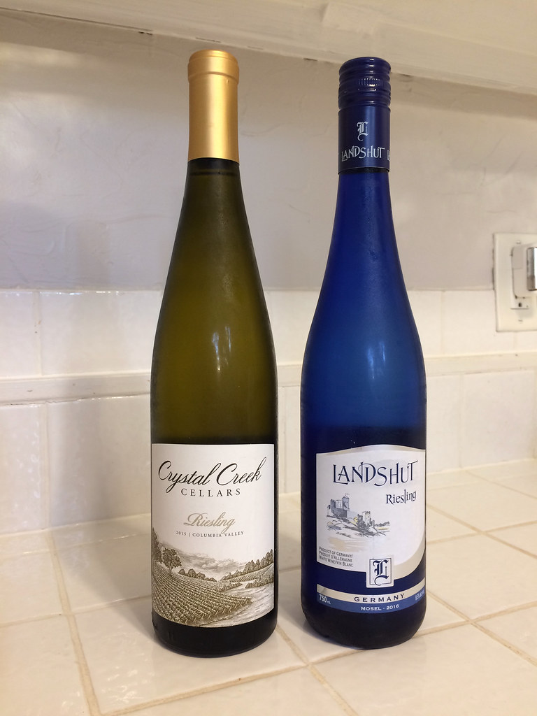 Crystal Creek Cellars Riesling and Landshut Riesling