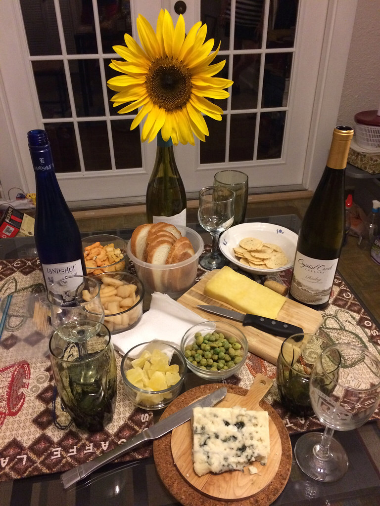 Crystal Creek Riesling, Landshut Riesling, Cantal and Roquefort