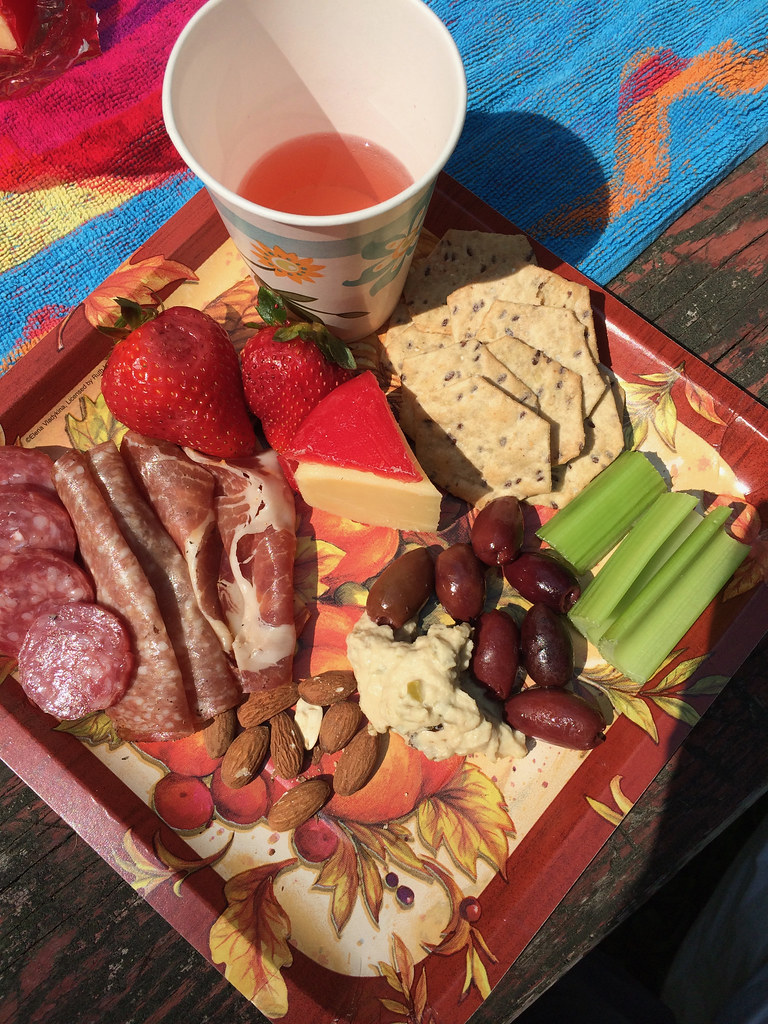 Matua Pinot Noir Rosé and Edam cheese in the Park 1