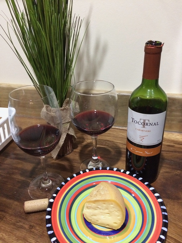 Tocornal Carmenere and Swiss Cheese