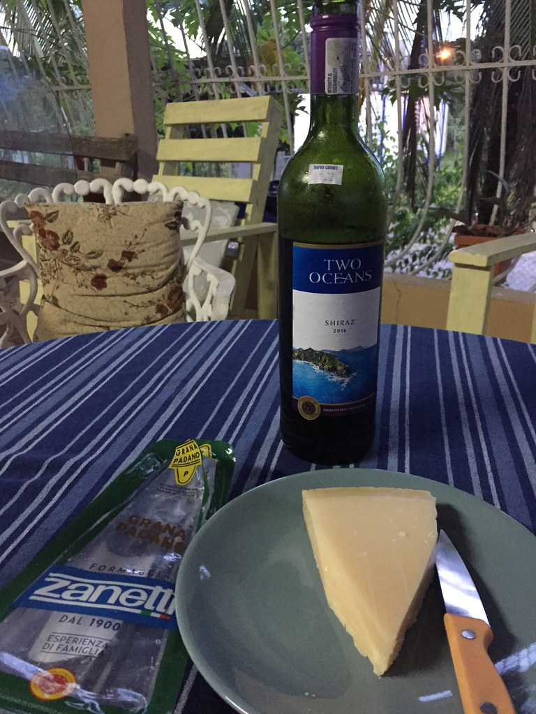 Two Oceans Shiraz and Zanetti Grana Padano 1