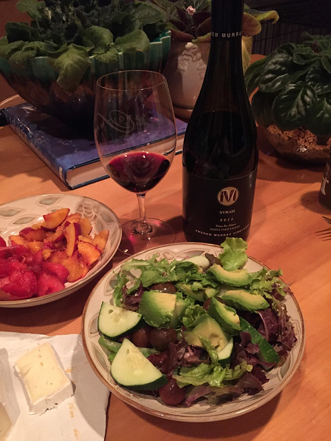 Andrew Murray Syrah with dinner, Lompoc, CA