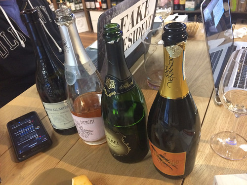 Our Wine Lineup- San Venanzio Prosecco, Korbel Natural, Mercat Brut Rosé Cava, and Rosso All’ Antica Lambrusco