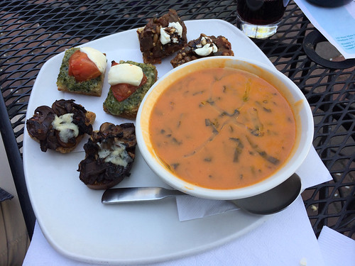 Neil's plate with 4-6 and spicy chickpea with escarole soup