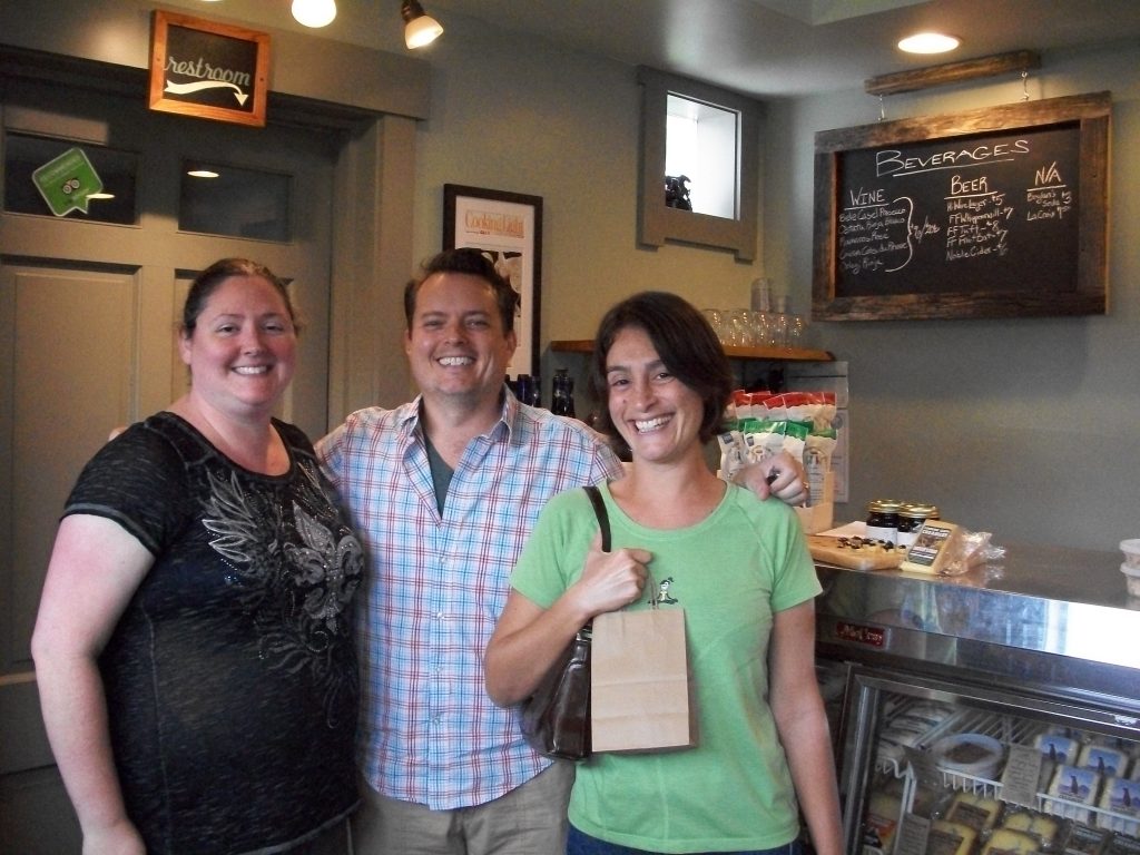 Doris Neil and Maria after a terrific cheese tasting at Looking Glass Creamery