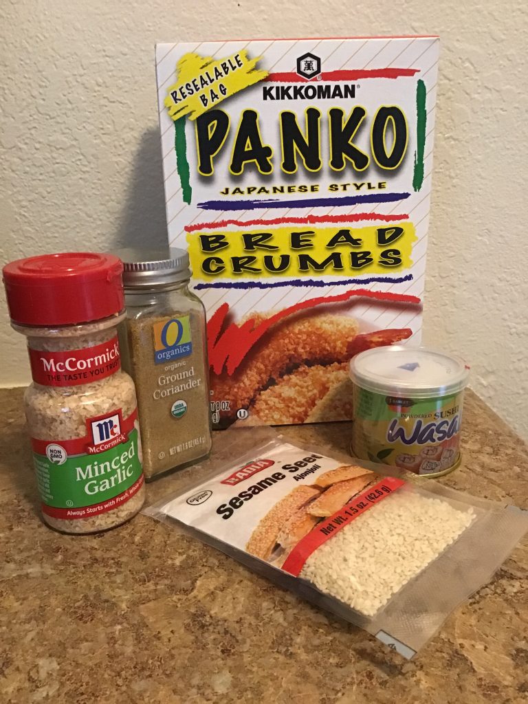 dry ingredients for Wasabi Crusted Scallops