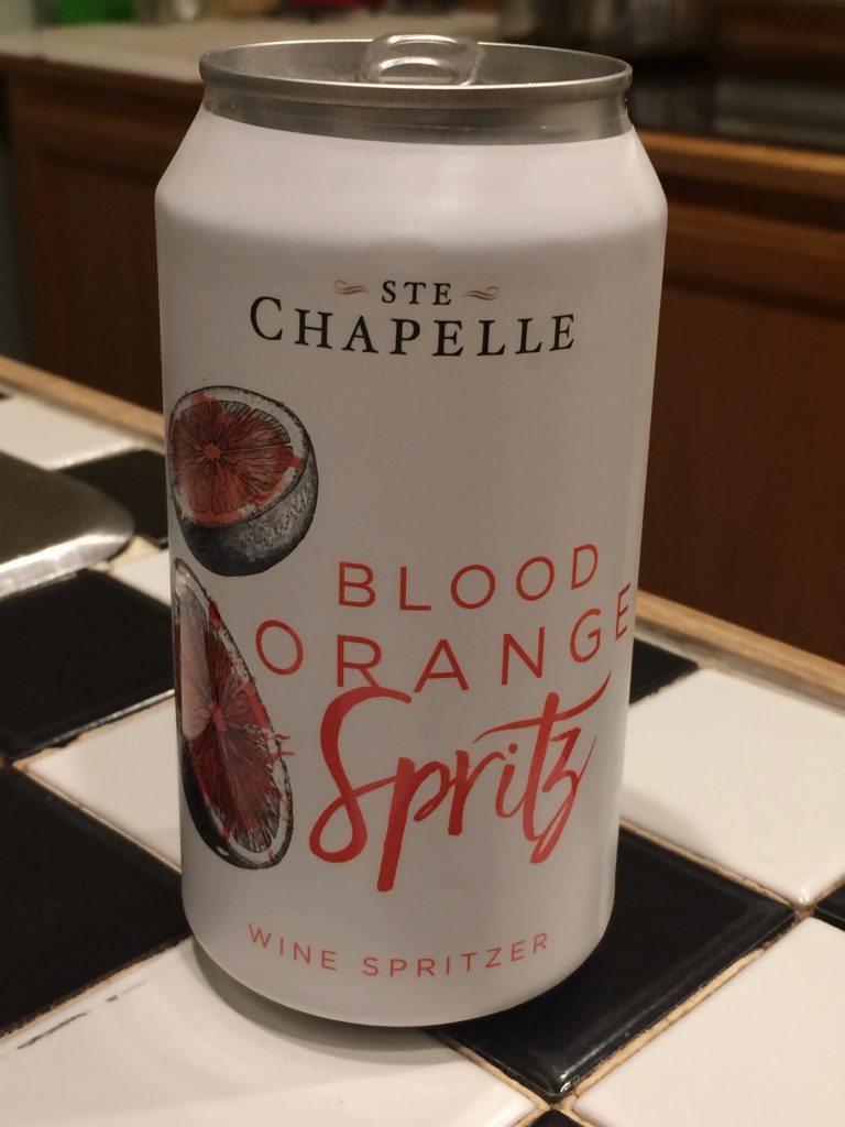 canned wine cocktail- Ste Chapelle Blood Orange Spritz