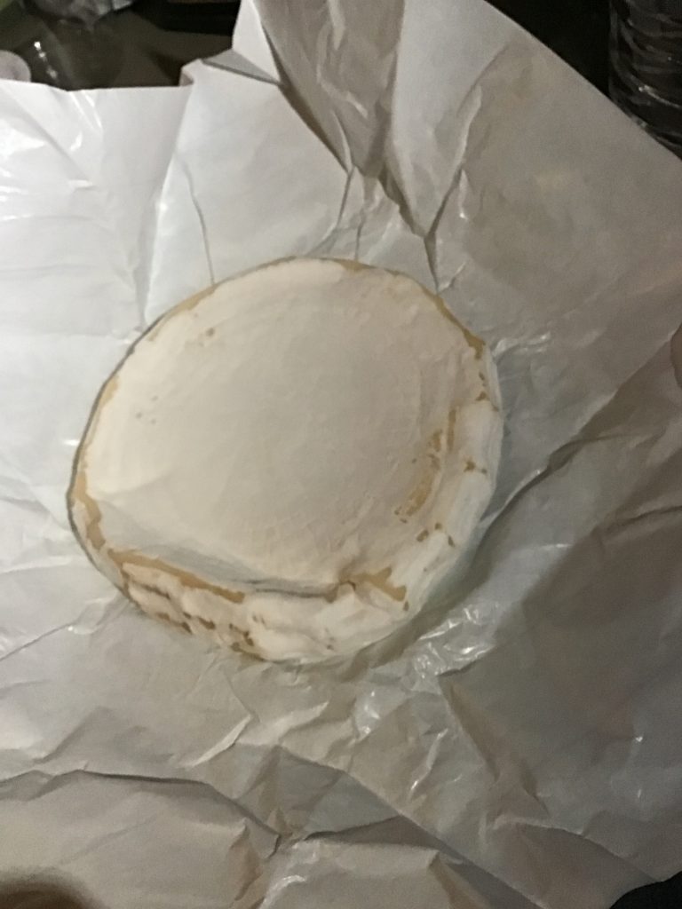 wheel of handmade camembert