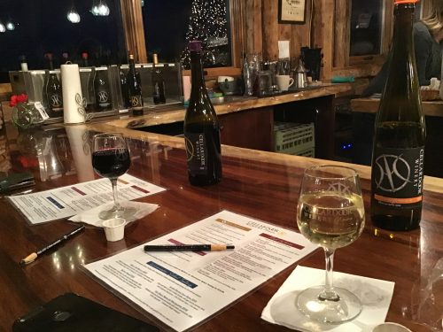 Tasting notes at Cellar Door Winery