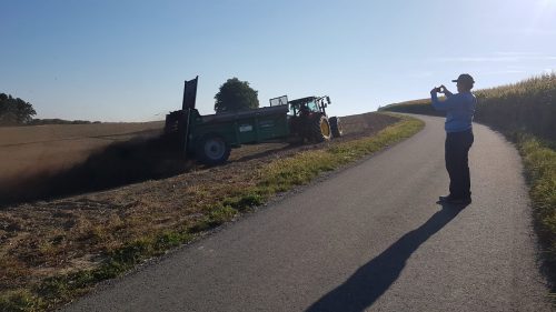 Neil on the day of his tractor trek