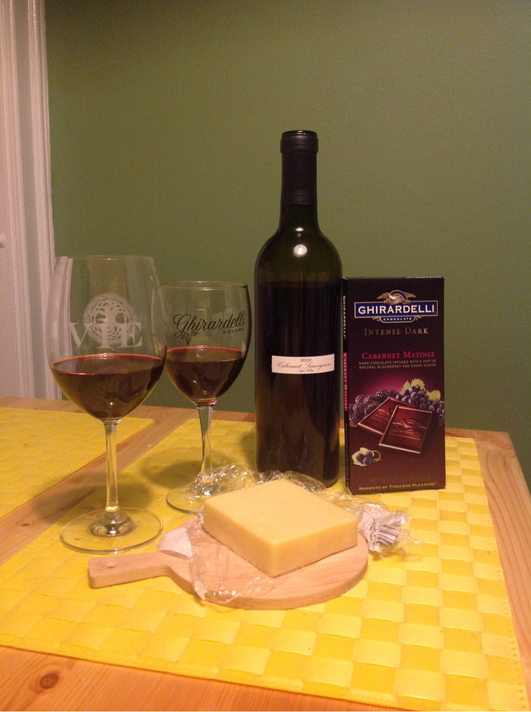 Cabernet Sauvignon, Grafton 2 Year Cheddar & Cabernet Matinee Dark Chocolate 1